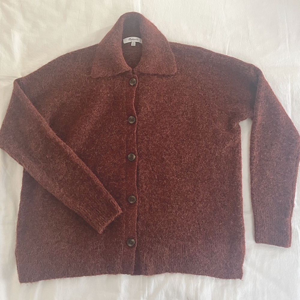 Madewell Wool Blend Sweater in Toffee Brown: Size M